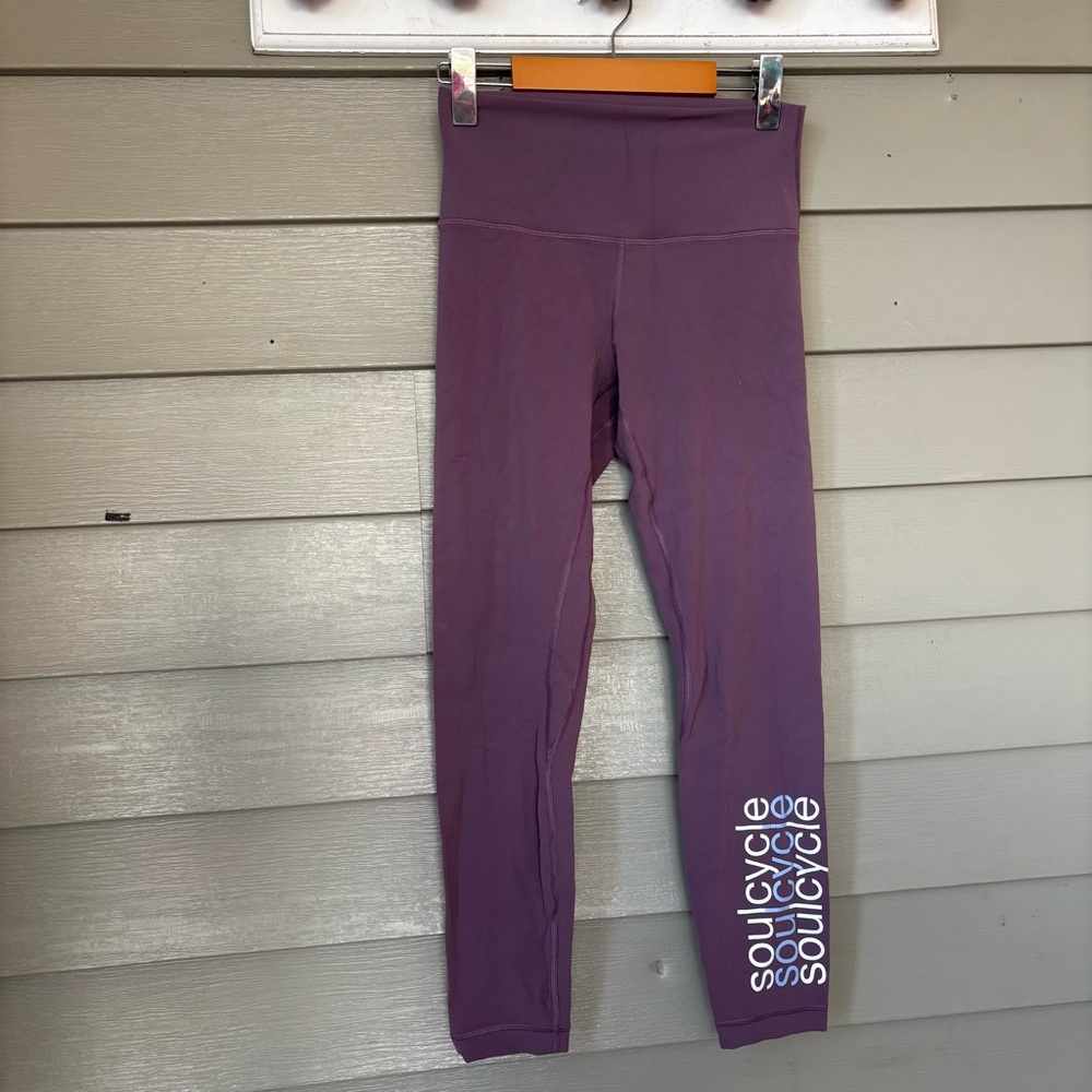 Lululemon Athletica x Soulcycle Purple High Waist Leggings